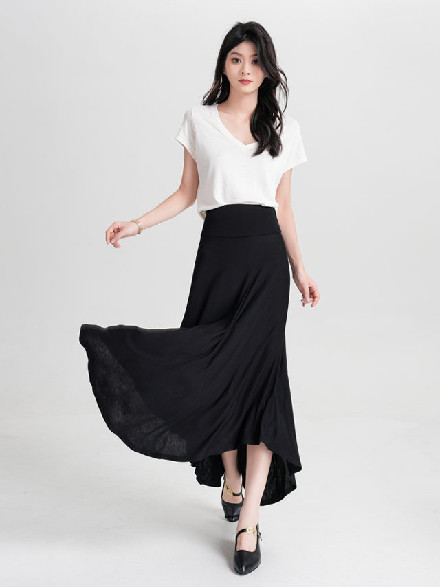 Stylish Flared Bamboo Circle Skirt Summer Outings Events Stylish Flared Bamboo Circle Skirt Summer Outings Events