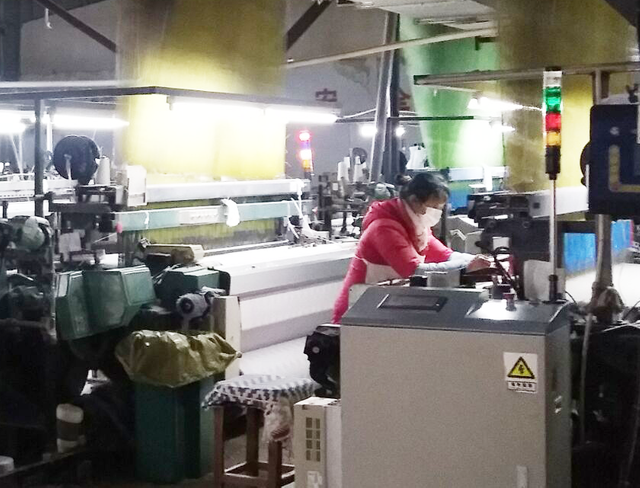 Production team working on bamboo t-shirts