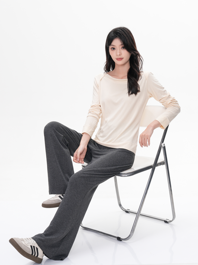 Bamboo Boat Neck Women's Slim Tee Trendy Outfits
