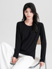 Bamboo Women's Round Neck Long Sleeve T-shirt
